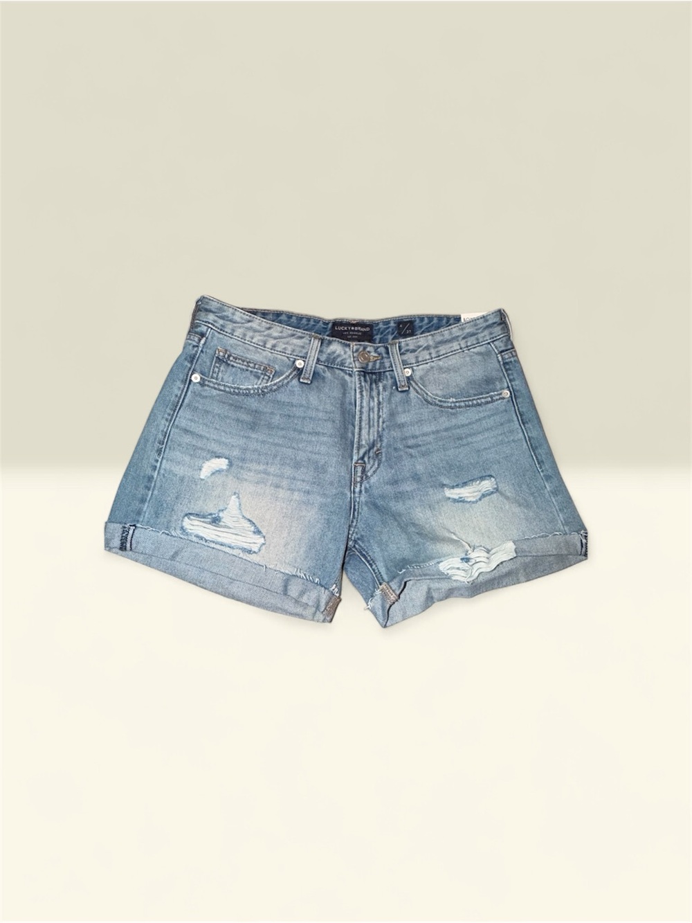 Light Wash Distressed Jean Shorts- NWT